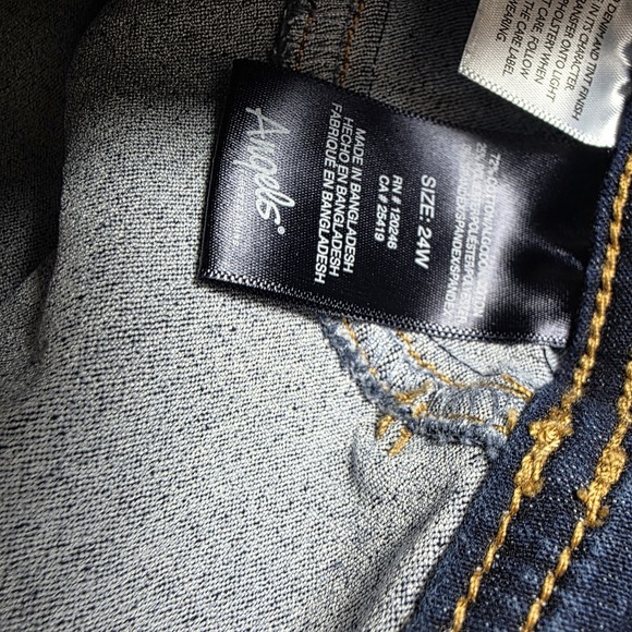 Angels Jeans Womens Size 24W Blue Slim Forever Convertible Dark Wash - Picture 4 of 6